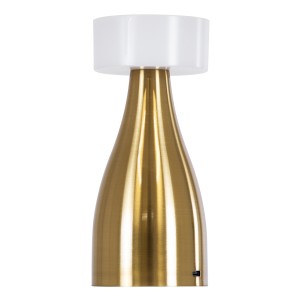 DOLLY  Μοντέρνο Επιτραπέζιο Φωτιστικό Πορτατίφ LED 1.5W 105lm 120° DC 5V Επαναφορτιζόμενο με Μπαταρία Li-ion 1800mAh - Διακόπτη Αφής με 3 Εναλλαγές Φωτισμού CCT Θερμό - Φυσικό - Ψυχρό 1500K - 4500K - 6000K Dimmable - D9 x 21cm - Χρυσό