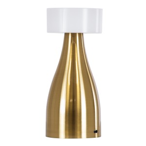 DOLLY  Μοντέρνο Επιτραπέζιο Φωτιστικό Πορτατίφ LED 1.5W 105lm 120° DC 5V Επαναφορτιζόμενο με Μπαταρία Li-ion 1800mAh - Διακόπτη Αφής με 3 Εναλλαγές Φωτισμού CCT Θερμό - Φυσικό - Ψυχρό 1500K - 4500K - 6000K Dimmable - D9 x 21cm - Χρυσό