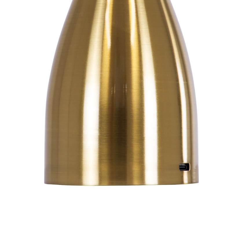 DOLLY  Μοντέρνο Επιτραπέζιο Φωτιστικό Πορτατίφ LED 1.5W 105lm 120° DC 5V Επαναφορτιζόμενο με Μπαταρία Li-ion 1800mAh - Διακόπτη Αφής με 3 Εναλλαγές Φωτισμού CCT Θερμό - Φυσικό - Ψυχρό 1500K - 4500K - 6000K Dimmable - D9 x 21cm - Χρυσό