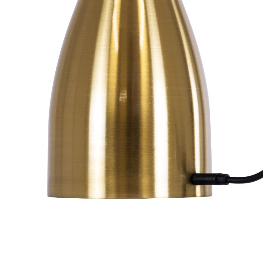 DOLLY  Μοντέρνο Επιτραπέζιο Φωτιστικό Πορτατίφ LED 1.5W 105lm 120° DC 5V Επαναφορτιζόμενο με Μπαταρία Li-ion 1800mAh - Διακόπτη Αφής με 3 Εναλλαγές Φωτισμού CCT Θερμό - Φυσικό - Ψυχρό 1500K - 4500K - 6000K Dimmable - D9 x 21cm - Χρυσό