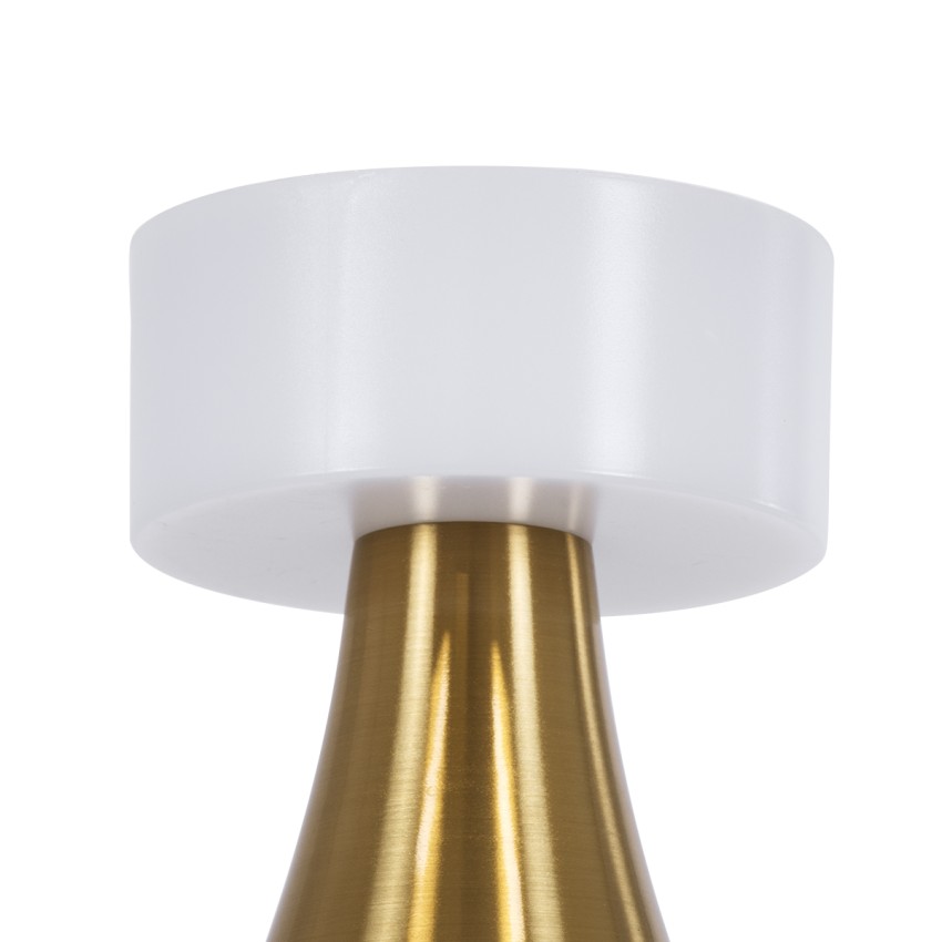 DOLLY  Μοντέρνο Επιτραπέζιο Φωτιστικό Πορτατίφ LED 1.5W 105lm 120° DC 5V Επαναφορτιζόμενο με Μπαταρία Li-ion 1800mAh - Διακόπτη Αφής με 3 Εναλλαγές Φωτισμού CCT Θερμό - Φυσικό - Ψυχρό 1500K - 4500K - 6000K Dimmable - D9 x 21cm - Χρυσό