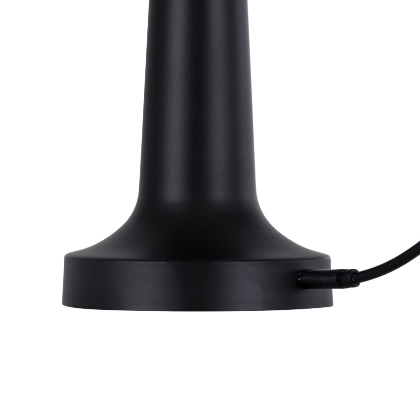 NANNA  Μοντέρνο Επιτραπέζιο Φωτιστικό Πορτατίφ LED 1.5W 105lm 120° DC 5V Επαναφορτιζόμενο με Μπαταρία Li-ion 1800mAh - Διακόπτη Αφής με 3 Εναλλαγές Φωτισμού CCT Θερμό - Φυσικό - Ψυχρό 1500K - 4500K - 6000K Dimmable - D9 x 21cm - Μαύρο