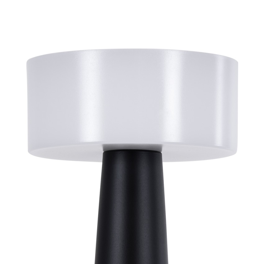 NANNA  Μοντέρνο Επιτραπέζιο Φωτιστικό Πορτατίφ LED 1.5W 105lm 120° DC 5V Επαναφορτιζόμενο με Μπαταρία Li-ion 1800mAh - Διακόπτη Αφής με 3 Εναλλαγές Φωτισμού CCT Θερμό - Φυσικό - Ψυχρό 1500K - 4500K - 6000K Dimmable - D9 x 21cm - Μαύρο