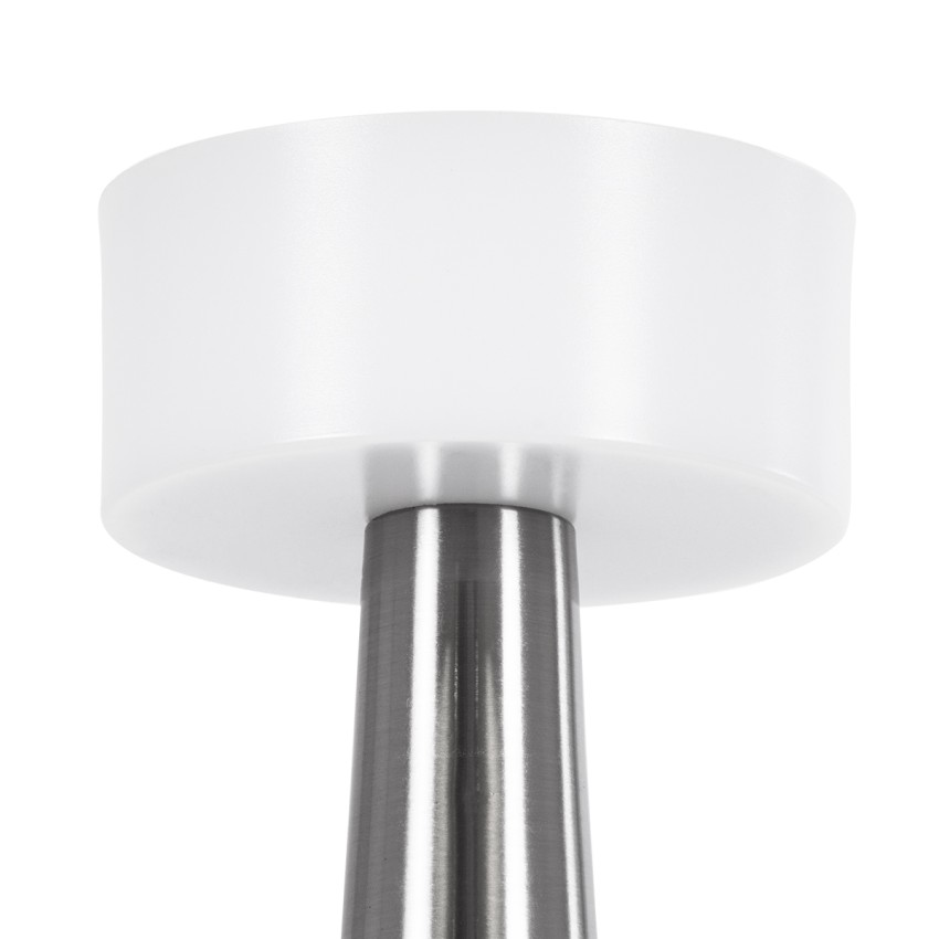 NANNA  Μοντέρνο Επιτραπέζιο Φωτιστικό Πορτατίφ LED 1.5W 105lm 120° DC 5V Επαναφορτιζόμενο με Μπαταρία Li-ion 1800mAh - Διακόπτη Αφής με 3 Εναλλαγές Φωτισμού CCT Θερμό - Φυσικό - Ψυχρό 1500K - 4500K - 6000K Dimmable - D9 x 21cm - Ασημί