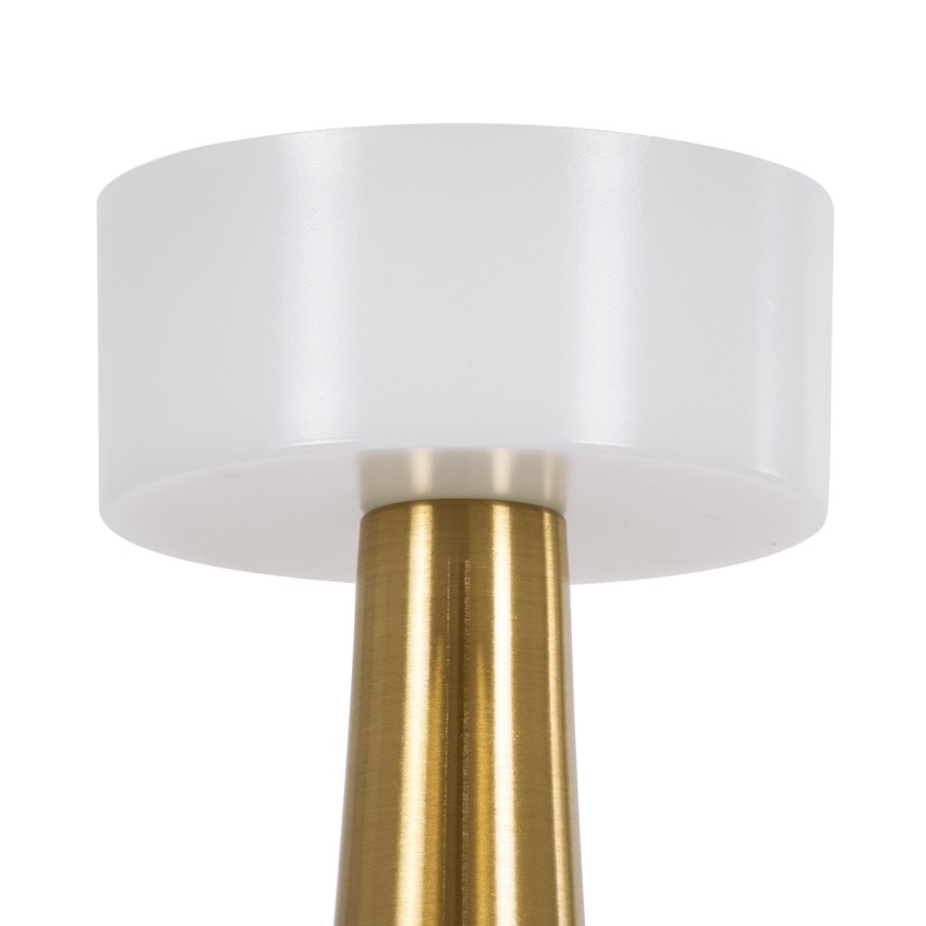 NANNA  Μοντέρνο Επιτραπέζιο Φωτιστικό Πορτατίφ LED 1.5W 105lm 120° DC 5V Επαναφορτιζόμενο με Μπαταρία Li-ion 1800mAh - Διακόπτη Αφής με 3 Εναλλαγές Φωτισμού CCT Θερμό - Φυσικό - Ψυχρό 1500K - 4500K - 6000K Dimmable - D9 x 21cm - Χρυσό