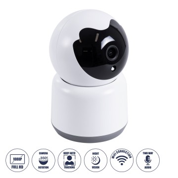 Table Camera WiFi HD 1080P 3MP 350° Two Way Audio & Motion Detection - Επιτραπέζια Κάμερα WiFi HD 1080P 350° Διπλή Κατέυθυνση Ομιλίας με Ανιχνευτή Κίνησης - Following Face Auto Tracking - Λευκό Table Camera WiFi HD 1080P 3MP 350° Two Way Audio & Motion Detection - Επιτραπέζια Κάμερα WiFi HD 1080P 350° Διπλή Κατέυθυνση Ομιλίας με Ανιχνευτή Κίνησης - Following Face Auto Tracking - Λευκό