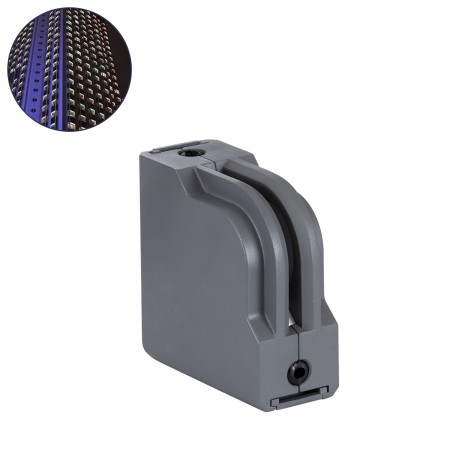 GLOBOSTAR® WINDOW-CORNA  Αρχιτεκτονικό Γωνιακό Φωτιστικό Ανάδειξης Παραθύρων Window Light LED 6W 540lm 3x172° DC 24V Αδιάβροχο IP65 Θερμό Λευκό 2700K Dimmable - Γκρι Ανθρακί - Μ12 x Π4 x Υ12cm