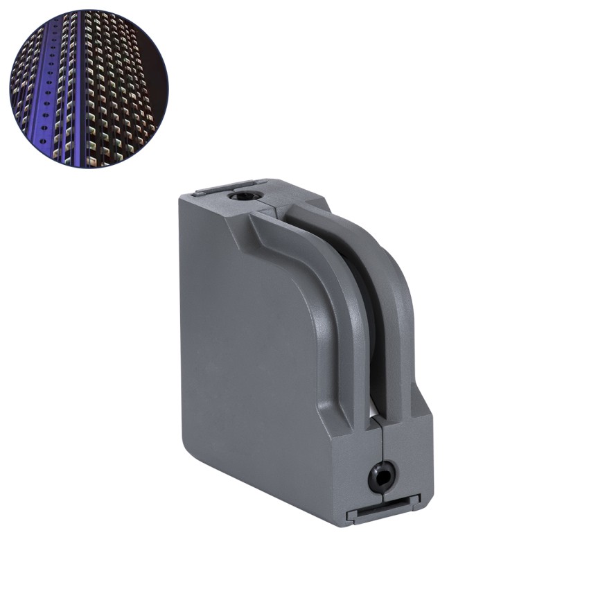 GLOBOSTAR® WINDOW-CORNA  Αρχιτεκτονικό Γωνιακό Φωτιστικό Ανάδειξης Παραθύρων Window Light LED 6W 540lm 3x172° DC 24V Αδιάβροχο IP65 Θερμό Λευκό 2700K Dimmable - Γκρι Ανθρακί - Μ12 x Π4 x Υ12cm