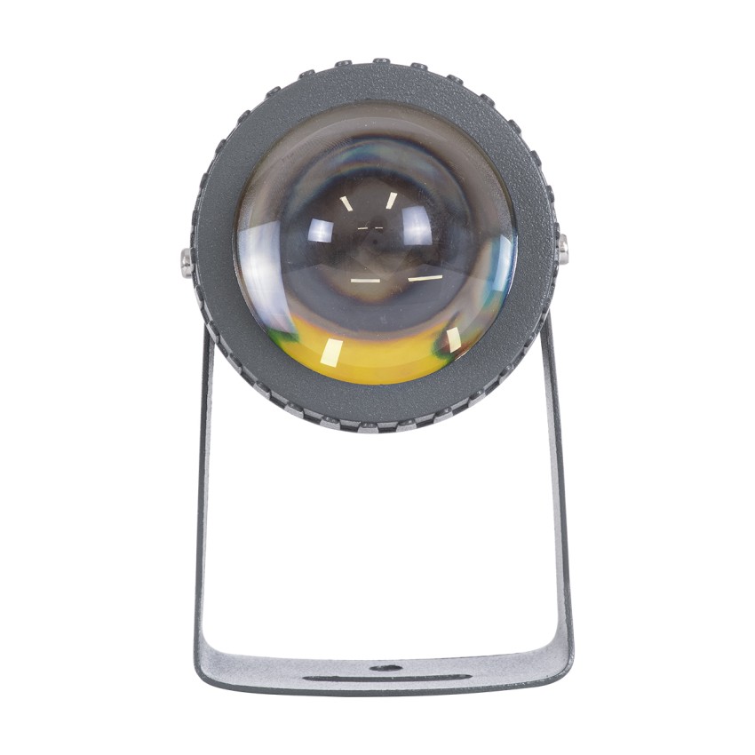 GLOBOSTAR® SPOT-FENIA  Αρχιτεκτονικό Σποτ Φωτισμου LED 10W 1150lm 5° DC 24V Αδιάβροχο IP65 Φυσικό Λευκό 4500K Dimmable - Γκρι Ανθρακί - Μ7 x Π7 x Υ12cm