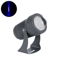 GLOBOSTAR® SPOT-FENIA  Αρχιτεκτονικό Σποτ Φωτισμου LED 10W 850lm 5° DC 24V Αδιάβροχο IP65 Μπλε Dimmable - Γκρι Ανθρακί - Μ7 x Π7 x Υ12cm