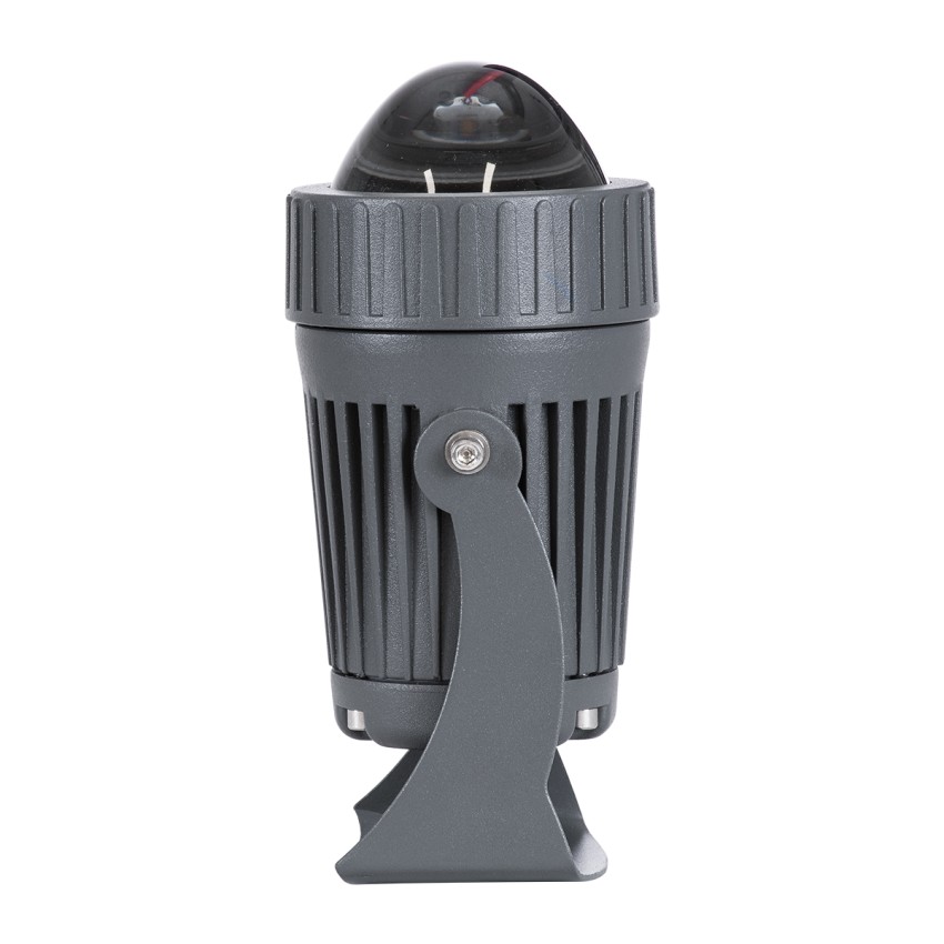 GLOBOSTAR® SPOT-FENIA  Αρχιτεκτονικό Σποτ Φωτισμου LED 10W 850lm 5° DC 24V Αδιάβροχο IP65 Μπλε Dimmable - Γκρι Ανθρακί - Μ7 x Π7 x Υ12cm