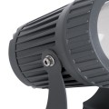 GLOBOSTAR® SPOT-FENIA  Αρχιτεκτονικό Σποτ Φωτισμου LED 10W 850lm 5° DC 24V Αδιάβροχο IP65 Μπλε Dimmable - Γκρι Ανθρακί - Μ7 x Π7 x Υ12cm