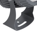 GLOBOSTAR® SPOT-FENIA  Αρχιτεκτονικό Σποτ Φωτισμου LED 10W 850lm 5° DC 24V Αδιάβροχο IP65 Μπλε Dimmable - Γκρι Ανθρακί - Μ7 x Π7 x Υ12cm