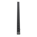 GLOBOSTAR® WASHERFAIA  Μπάρα Φωτισμού Wall Washer με Αντιθαμβωτική Γρίλια LED 24W 2640lm 15° DC 24V Αδιάβροχο IP65 Θερμό Λευκό 2700K Dimmable - Bridgelux SMD Chip - Ασημί - Μ100 x Π4 x Υ5.5cm