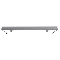 GLOBOSTAR® WASHERFAIA  Μπάρα Φωτισμού Wall Washer με Αντιθαμβωτική Γρίλια LED 24W 2640lm 15° DC 24V Αδιάβροχο IP65 Θερμό Λευκό 2700K Dimmable - Bridgelux SMD Chip - Ασημί - Μ100 x Π4 x Υ5.5cm