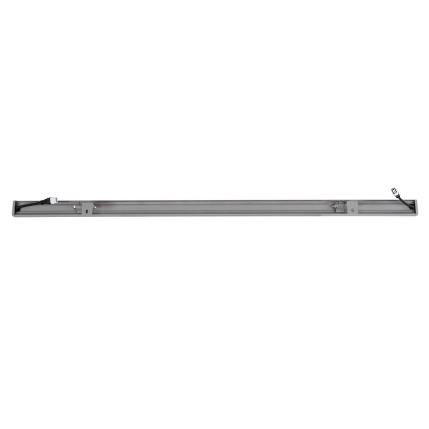 GLOBOSTAR® WASHERFAIA  Μπάρα Φωτισμού Wall Washer με Αντιθαμβωτική Γρίλια LED 24W 2640lm 15° DC 24V Αδιάβροχο IP65 Θερμό Λευκό 2700K Dimmable - Bridgelux SMD Chip - Ασημί - Μ100 x Π4 x Υ5.5cm