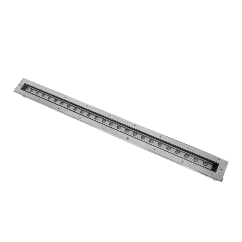 UNDERGROUND-PASSAGGIO  Χωνευτό Φωτιστικό Wall Washer Δαπέδου LED 24W 2160lm 10° DC 24V Αδιάβροχο IP68 με Ρυθμιζόμενη Γωνία Φωτισμού L108 x W9 x H7.5cm Θερμό Λευκό 2700K - Ανοξείδωτο Ατσάλι