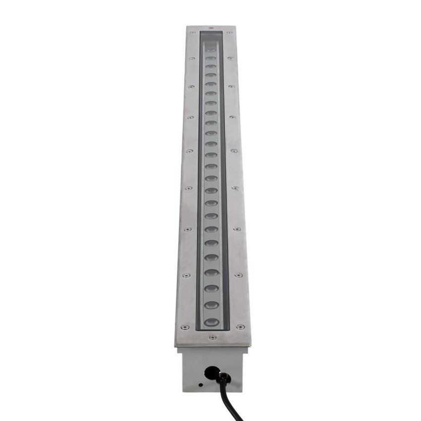 UNDERGROUND-PASSAGGIO  Χωνευτό Φωτιστικό Wall Washer Δαπέδου LED 24W 2160lm 10° DC 24V Αδιάβροχο IP68 με Ρυθμιζόμενη Γωνία Φωτισμού L108 x W9 x H7.5cm Θερμό Λευκό 2700K - Ανοξείδωτο Ατσάλι