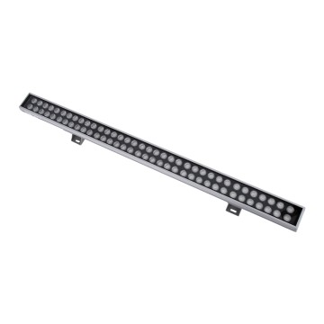 GLOBOSTAR® WASHER-GAIA  Μπάρα Φωτισμού Wall Washer LED 144W 12240lm 10° DC 24V Αδιάβροχο IP67 Πολύχρωμο RGBW DMX512 Dimmable - Ασημί - Μ100 x Π7.3 x Υ4.3cm