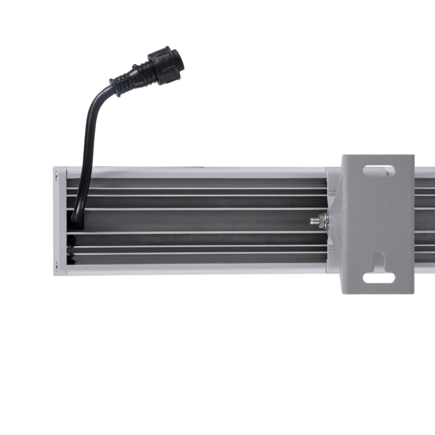 GLOBOSTAR® WASHER-GAIA  Μπάρα Φωτισμού Wall Washer LED 144W 12240lm 10° DC 24V Αδιάβροχο IP67 Πολύχρωμο RGBW DMX512 Dimmable - Ασημί - Μ100 x Π7.3 x Υ4.3cm