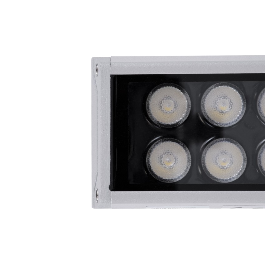 GLOBOSTAR® WASHER-GAIA  Μπάρα Φωτισμού Wall Washer LED 144W 12240lm 10° DC 24V Αδιάβροχο IP67 Πολύχρωμο RGBW DMX512 Dimmable - Ασημί - Μ100 x Π7.3 x Υ4.3cm