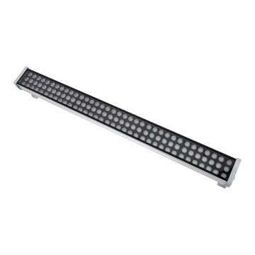 GLOBOSTAR® WASHER-GAIA  Μπάρα Φωτισμού Wall Washer LED 216W 18360lm 10° DC 24V Αδιάβροχο IP67 RGBW DMX512 Dimmable - Ασημί - Μ100 x Π10.2 x Υ9.5cm