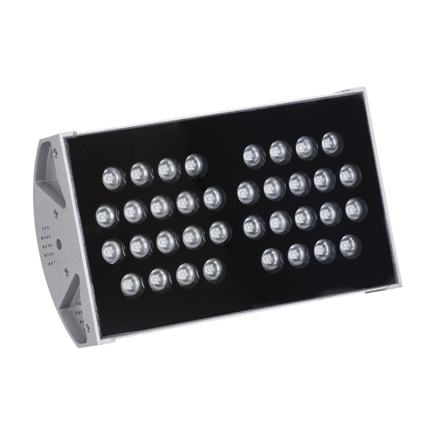 FLOOD-TENA  Προβολέας Wall Washer για Φωτισμό Κτιρίων LED 72W 6120lm 10° DC 24V Αδιάβροχο IP65 L29.8 x W15.5 x H18cm RGBW DMX512 - Ασημί