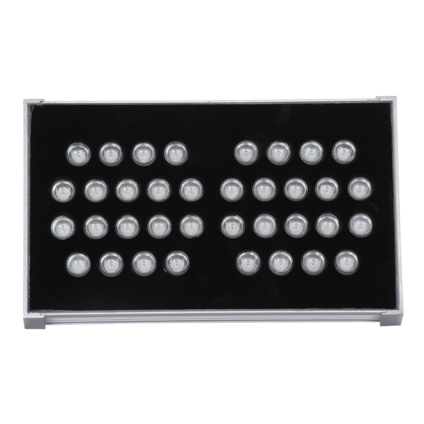 FLOOD-TENA  Προβολέας Wall Washer για Φωτισμό Κτιρίων LED 72W 6120lm 10° DC 24V Αδιάβροχο IP65 L29.8 x W15.5 x H18cm RGBW DMX512 - Ασημί