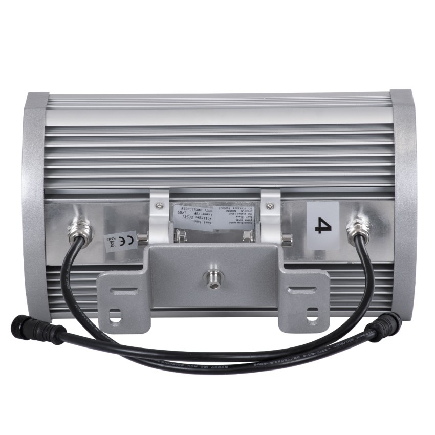 FLOOD-TENA  Προβολέας Wall Washer για Φωτισμό Κτιρίων LED 72W 6120lm 10° DC 24V Αδιάβροχο IP65 L29.8 x W15.5 x H18cm RGBW DMX512 - Ασημί