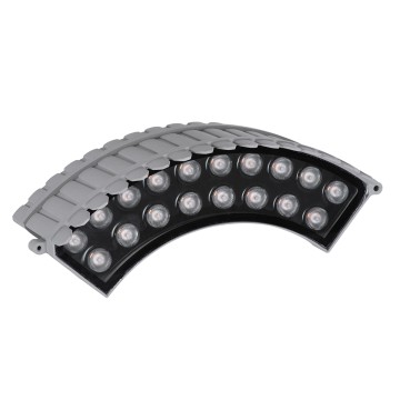 GLOBOSTAR® TREELIGHT-JINA  Κυρτή Μπάρα Φωτισμού Wall Washer για Φυτά - Δέντρα LED 18W 1530lm 10° DC 24V Αδιάβροχο IP65 Πορτοκαλί 2200K Dimmable - Γκρι Ανθρακί - Μ29 x Π11 x Υ10.5cm