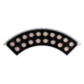GLOBOSTAR® TREELIGHT-JINA  Κυρτή Μπάρα Φωτισμού Wall Washer για Φυτά - Δέντρα LED 18W 1530lm 10° DC 24V Αδιάβροχο IP65 Πορτοκαλί 2200K Dimmable - Γκρι Ανθρακί - Μ29 x Π11 x Υ10.5cm