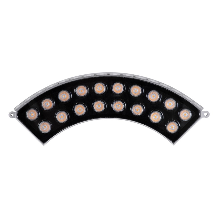 GLOBOSTAR® TREELIGHT-JINA  Κυρτή Μπάρα Φωτισμού Wall Washer για Φυτά - Δέντρα LED 18W 1530lm 10° DC 24V Αδιάβροχο IP65 Πορτοκαλί 2200K Dimmable - Γκρι Ανθρακί - Μ29 x Π11 x Υ10.5cm