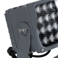 GLOBOSTAR® FLOOD-XENA  Προβολέας Σποτ Wall Washer με Αντιθαμβωτική Γρίλια LED 48W 4080lm 10° DC 24V Αδιάβροχο IP65 RGBW DMX512 Dimmable - Γκρι Ανθρακί - Μ17.5 x Π12.5 x Υ18cm