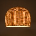 BERMUDA  Boho Κρεμαστό Φωτιστικό Καμπάνα Μονόφωτο 1 x E27 IP20 Μπεζ Ξύλο - Μ31 x Π31 x Y22cm