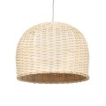 BERMUDA  Boho Κρεμαστό Φωτιστικό Καμπάνα Μονόφωτο 1 x E27 IP20 Μπεζ Ξύλο - Μ31 x Π31 x Y22cm
