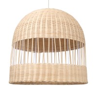 GLOBOSTAR® LUCIA  Boho Κρεμαστό Φωτιστικό Οροφής με Ντουί 1 x E27 AC 220-240V IP20 - Μπεζ - Μ60 x Π60 x Y60cm