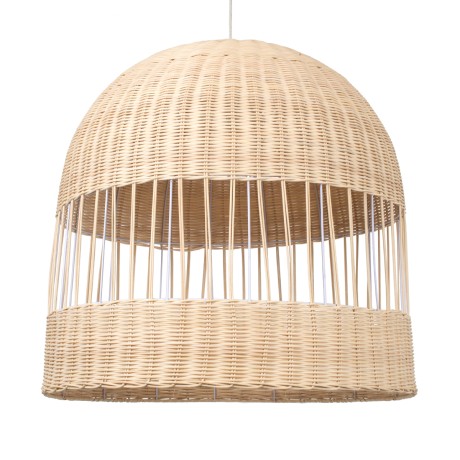 GLOBOSTAR® LUCIA  Boho Κρεμαστό Φωτιστικό Οροφής με Ντουί 1 x E27 AC 220-240V IP20 - Μπεζ - Μ60 x Π60 x Y60cm