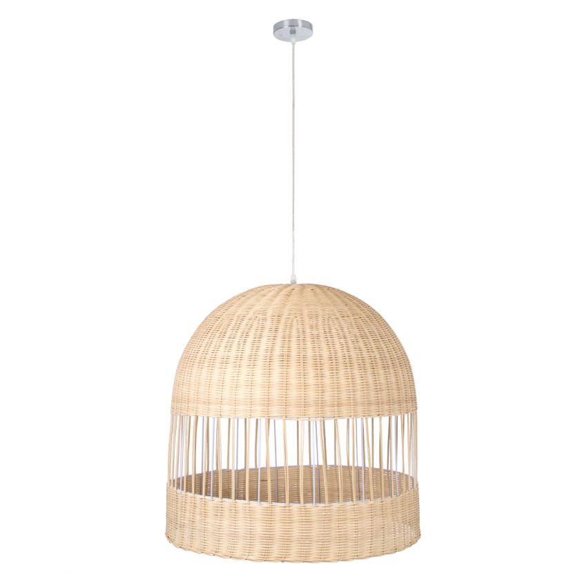 GLOBOSTAR® LUCIA  Boho Κρεμαστό Φωτιστικό Οροφής με Ντουί 1 x E27 AC 220-240V IP20 - Μπεζ - Μ60 x Π60 x Y60cm