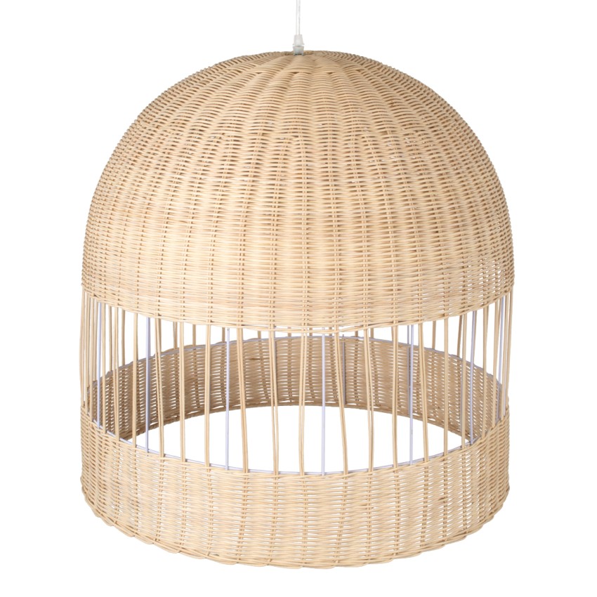 GLOBOSTAR® LUCIA  Boho Κρεμαστό Φωτιστικό Οροφής με Ντουί 1 x E27 AC 220-240V IP20 - Μπεζ - Μ60 x Π60 x Y60cm