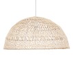 COMORES  Boho Κρεμαστό Φωτιστικό Πλέγμα Μονόφωτο 1 x E27 IP20 Μπεζ Ξύλο - Μ60 x Π60 x Y29cm