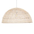 COMORES  Boho Κρεμαστό Φωτιστικό Πλέγμα Μονόφωτο 1 x E27 IP20 Μπεζ Ξύλο - Μ60 x Π60 x Y29cm
