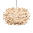 MINORCA  Boho Κρεμαστό Φωτιστικό Ανάρτηση Μονόφωτο 1 x E27 IP20 Μπεζ Ξύλο - Μ35 x Π35 x Y23cm