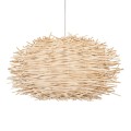 MINORCA  Boho Κρεμαστό Φωτιστικό Ανάρτηση Μονόφωτο 1 x E27 IP20 Μπεζ Ξύλο - Μ60 x Π60 x Y35cm