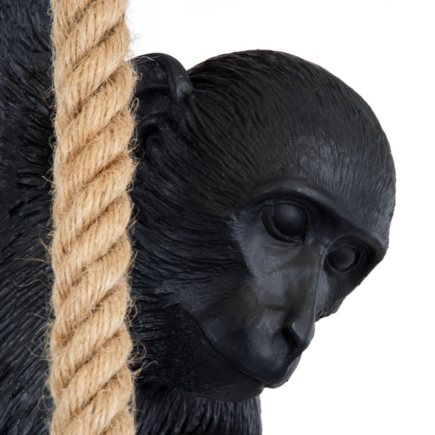 GLOBOSTAR® APES  Μοντέρνο Κρεμαστό Φωτιστικό Οροφής με Ντουί 1 x E27 AC 220-240V IP20 - Μαύρο & Μπεζ - Μ26 x Π28 x Υ69cm