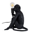GLOBOSTAR® APES  Μοντέρνο Επιτραπέζιο Φωτιστικό Πορτατίφ με Ντουί 1 x E27 AC 220-240V IP20 - Μαύρο - Μ30 x Π27 x Υ30cm