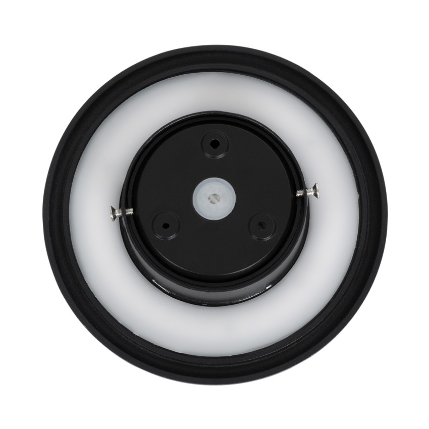 HELIO-R  Φωτιστικό Τοίχου - Απλίκα Αρχιτεκτονικού Φωτισμού Εσωτερικού/Εξωτερικού Χώρου LED 7W 840lm 120° x 360° AC 220-240V Αδιάβροχο IP65 Φ16 x Π5cm - Φυσικό Λευκό 4500K - Μαύρο - Στρόγγυλο - Bridgelux Chip