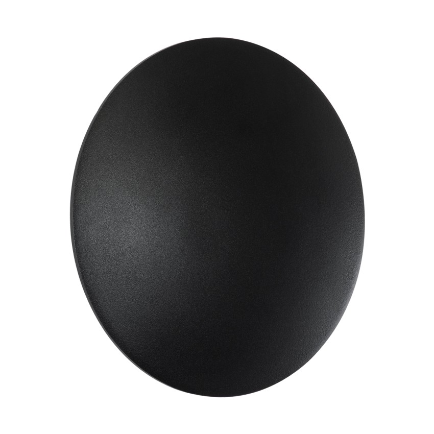 HELIO-R  Φωτιστικό Τοίχου - Απλίκα Αρχιτεκτονικού Φωτισμού Εσωτερικού/Εξωτερικού Χώρου LED 7W 805lm 120° x 360° AC 220-240V Αδιάβροχο IP65 Φ16 x Π5cm - Θερμό Λευκό 2700K - Μαύρο - Στρόγγυλο - Bridgelux Chip