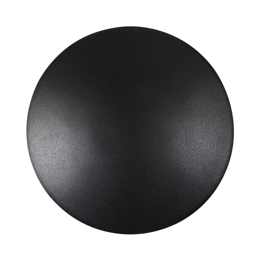 HELIO-R  Φωτιστικό Τοίχου - Απλίκα Αρχιτεκτονικού Φωτισμού Εσωτερικού/Εξωτερικού Χώρου LED 7W 805lm 120° x 360° AC 220-240V Αδιάβροχο IP65 Φ16 x Π5cm - Θερμό Λευκό 2700K - Μαύρο - Στρόγγυλο - Bridgelux Chip