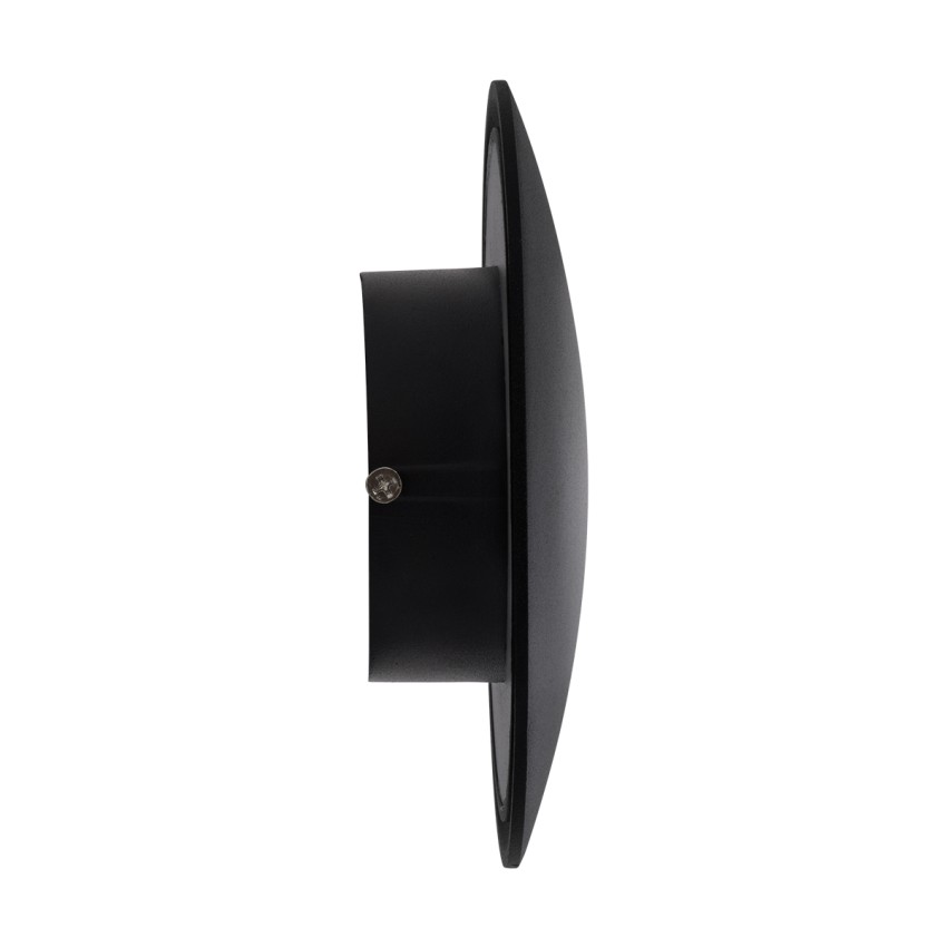 HELIO-R  Φωτιστικό Τοίχου - Απλίκα Αρχιτεκτονικού Φωτισμού Εσωτερικού/Εξωτερικού Χώρου LED 7W 805lm 120° x 360° AC 220-240V Αδιάβροχο IP65 Φ16 x Π5cm - Θερμό Λευκό 2700K - Μαύρο - Στρόγγυλο - Bridgelux Chip