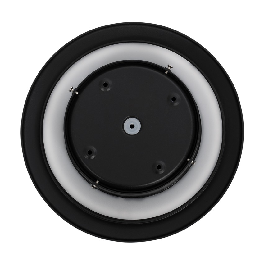 HELIO-R  Φωτιστικό Τοίχου - Απλίκα Αρχιτεκτονικού Φωτισμού Εσωτερικού/Εξωτερικού Χώρου LED 12W 1380lm 120° x 360° AC 220-240V Αδιάβροχο IP65 Φ26 x Π5cm - Θερμό Λευκό 2700K - Μαύρο - Στρόγγυλο - Bridgelux Chip